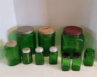 Green refrigerator jars