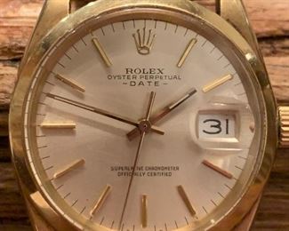 Men's 1968 ROLEX DATE Ref 1500 14K Solid Yellow Gold with Original Box