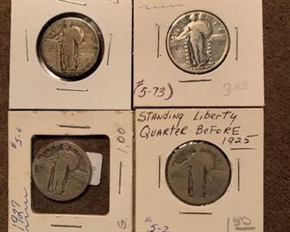 SILVER Standing Liberty Quarters