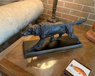 Bradley & Hubbard Bronzed Statue of a Hunting Dog