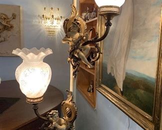 Hollywood Regency Figural Floor Lamp