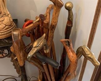 Large Assortment of Walking Canes