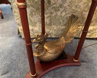 Large Hollywood Regency Brass Bird Box