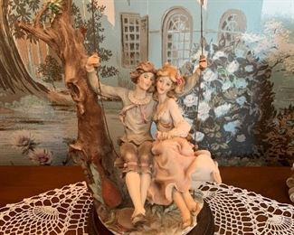 ARMANI Large Figurine Couple On Swing
