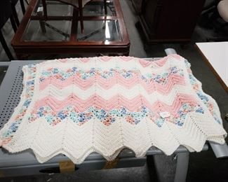 Handmade crocheted baby blanket (never used) 