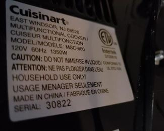 Cuisinart MSC600 1200 W Stainless steel digital 3 in 1 roaster crock pot
