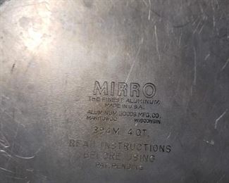 Vintage Mirro 4 qt Aluminum #394M Pressure Cooker with lid