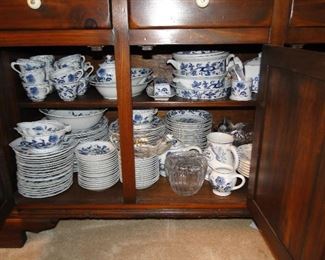 Large set of Blue Danube china