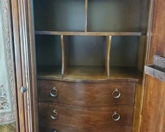 View of the inside of the chest.