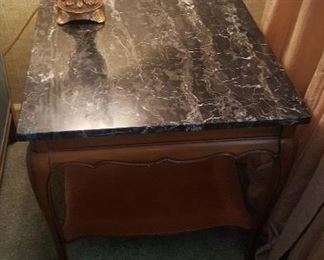 LR Marble Top Side Table