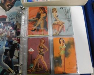 Vintage pin up girl exhibit cards