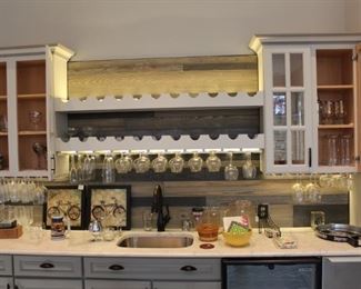 Large amount of glassware and bar items.  