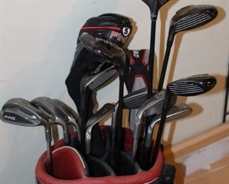 Set of Ping irons and woods 
