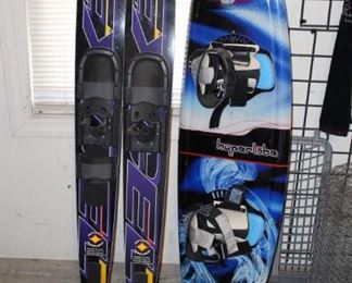 Water skis and wake board