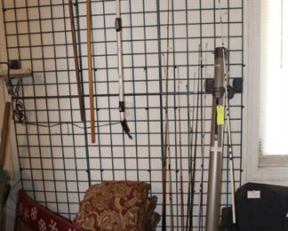 Fishing poles and reels