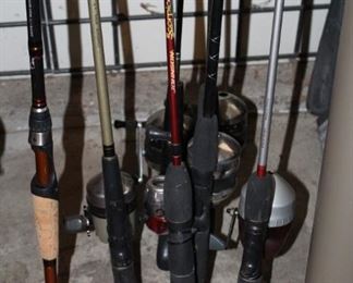 Fishing poles and reels