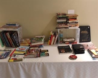 Lots of children's books.  