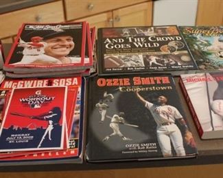 Sports memorabilia magazines and books.  
