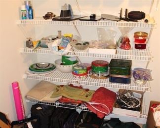 Laundry room is full of practical items.  