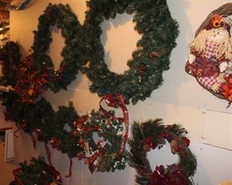 Lots of wreaths.  