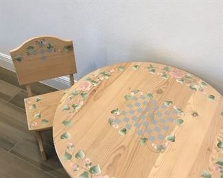 Child’s table and chairs