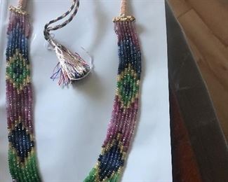 Multi color safair ruby beads