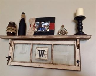 wooden shelf made from window