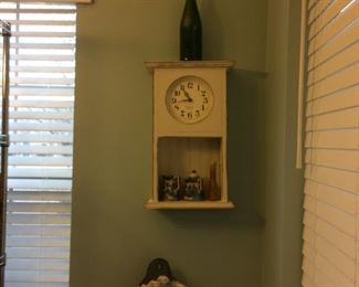 wall clock with shelf 
