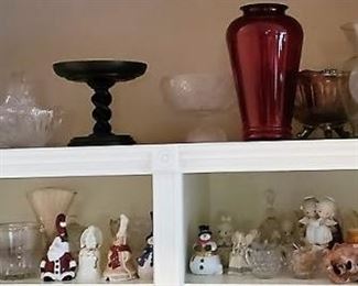 Vases, candy dishes, figurines