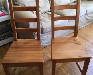 Two Matching IKEA Wooden Dining Chairs https://ctbids.com/#!/description/share/315495
