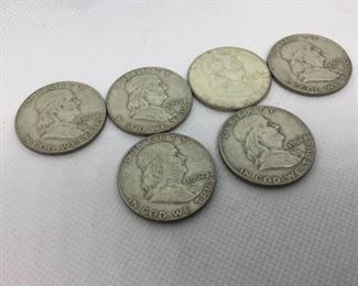 Set of 6 Franklin Half Dollars, 1962-1963 https://ctbids.com/#!/description/share/315700
