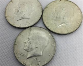Set of 3 Kennedy Half Dollars, 1965 https://ctbids.com/#!/description/share/315706