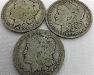 Set of 3 Morgan Dollars, 1880 https://ctbids.com/#!/description/share/315707