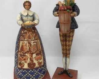 Two Jim Shore Pilgrim Figurines from Heartwood Creek https://ctbids.com/#!/description/share/316110