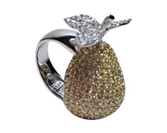 23. Sterling Silver Pear Ring