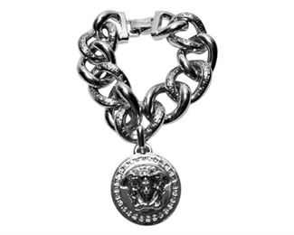 27. Versace Silver Medusa Medallion Bracelet