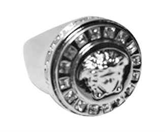 26. Versace Silver Medusa Ring