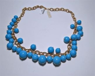 30. Kenneth Lane Turquoise Oversized Necklace