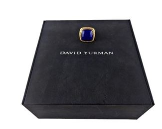 46. David Yurman Diamond, Lapis Lazuli and 18K Gold ring