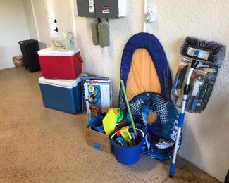 Coolers and pool items