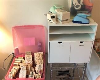 Drawers of stamps and paper stock