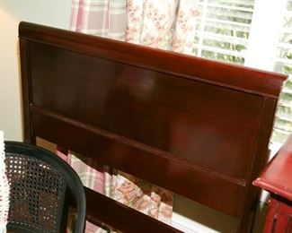 ONE OF PAIR MAHOGANY TWIN BEDS