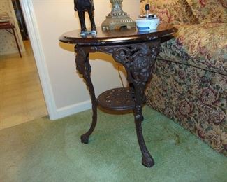 Antique Cast Iron & Wood Table