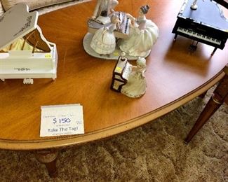 Henredon oval coffee table