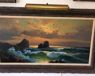 ENSEL SALVI 20TH CENTURY ITALY 48" X 24" OIL ON CANVAS
