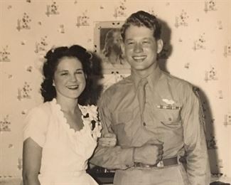 Leroy and Dot ,Wedding Day 1945,a  gorgeous couple 