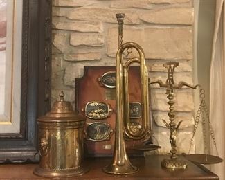 Leroys bugle , brass caddy, scales