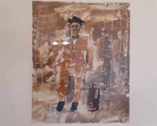 Ignacio Iturria, “Emigrante”, 2000. Monoprint. One of four. Paper approximately 17” by 20.5" Outside of frame approximately 20.5” by 24”. This item is available for pre-sale and is being advertised on other sites. Please contact for price. Local pickup only.