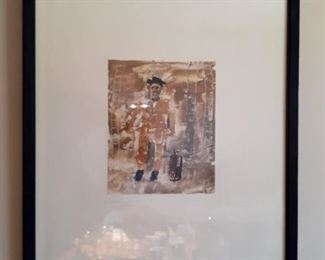 Ignacio Iturria, “Emigrante”, 2000. Monoprint. One of four. Paper approximately 17” by 20.5" Outside of frame approximately 20.5” by 24”. This item is available for pre-sale and is being advertised on other sites. Please contact for price. Local pickup only.  