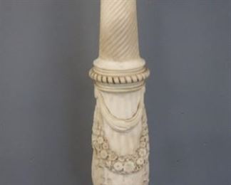 Antique Adams Style Carved Marble Pedestal